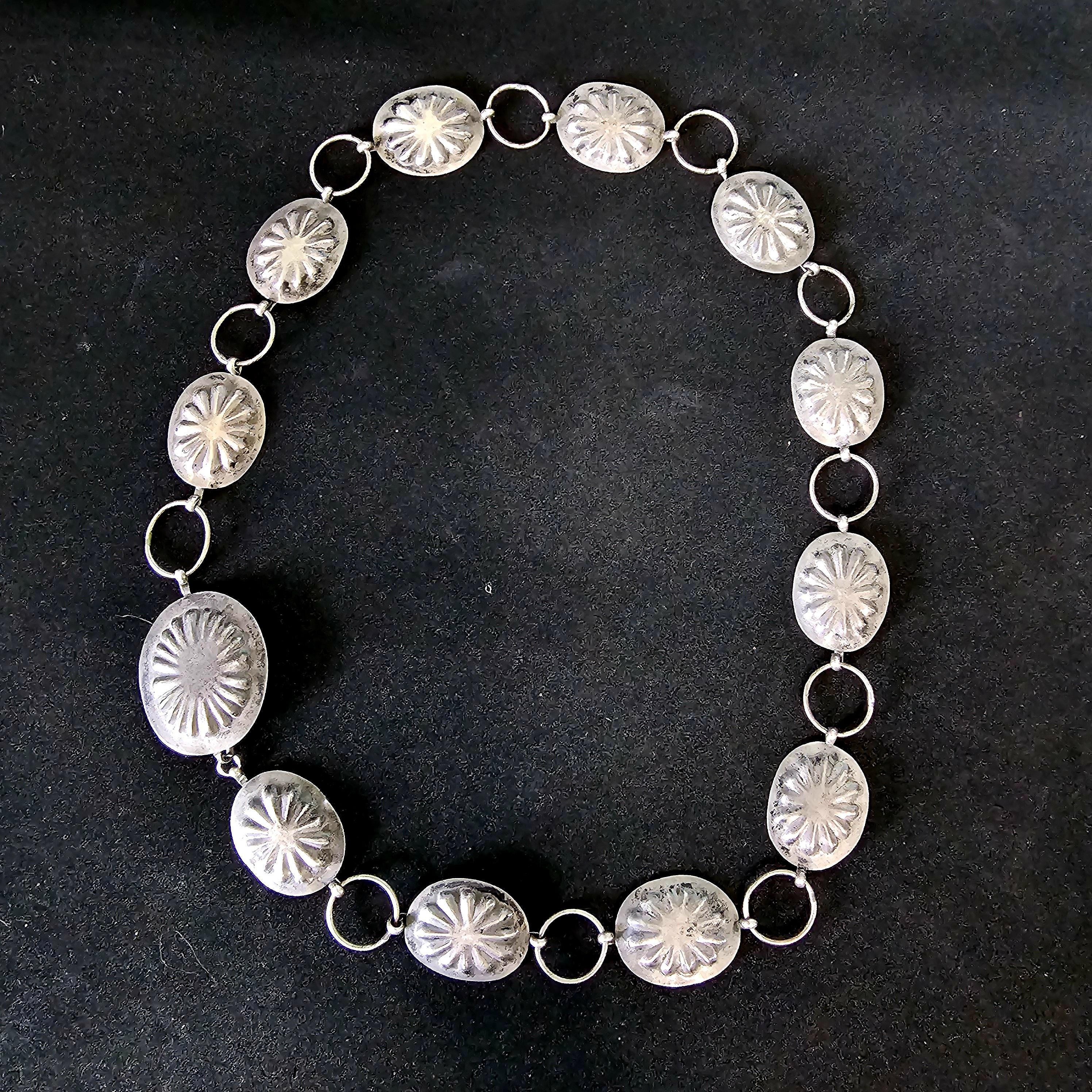 Vintage Concho Sterling Hatband Old Pawn. JH 152