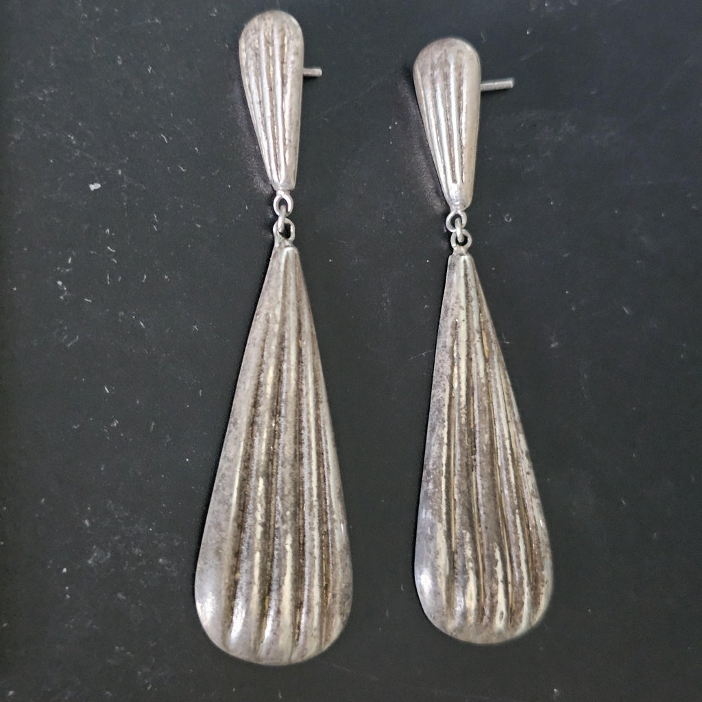 60s Silver Vintage  Dangle Earrings Native Old Pawn. # JE 593