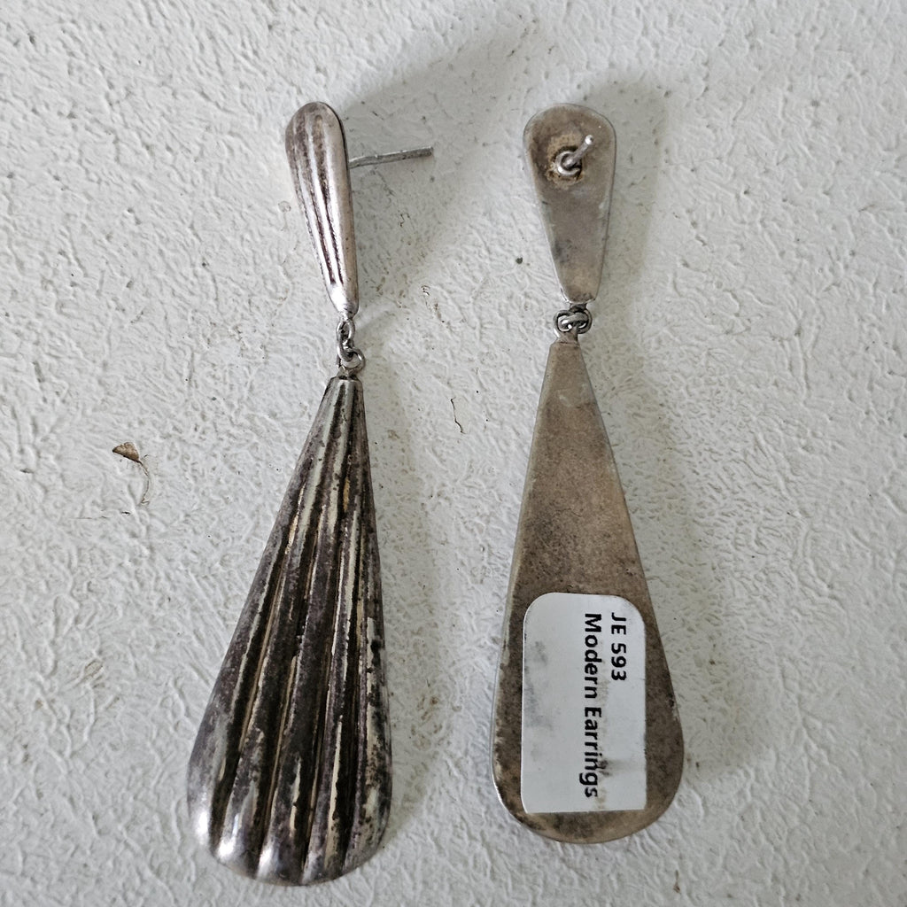 60s Silver Vintage  Dangle Earrings Native Old Pawn. # JE 593