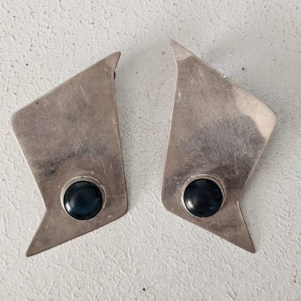 Sterling '70s Bird? Vintage Silver Earrings . # JE 607