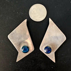 Sterling '70s Bird? Vintage Silver Earrings . # JE 607