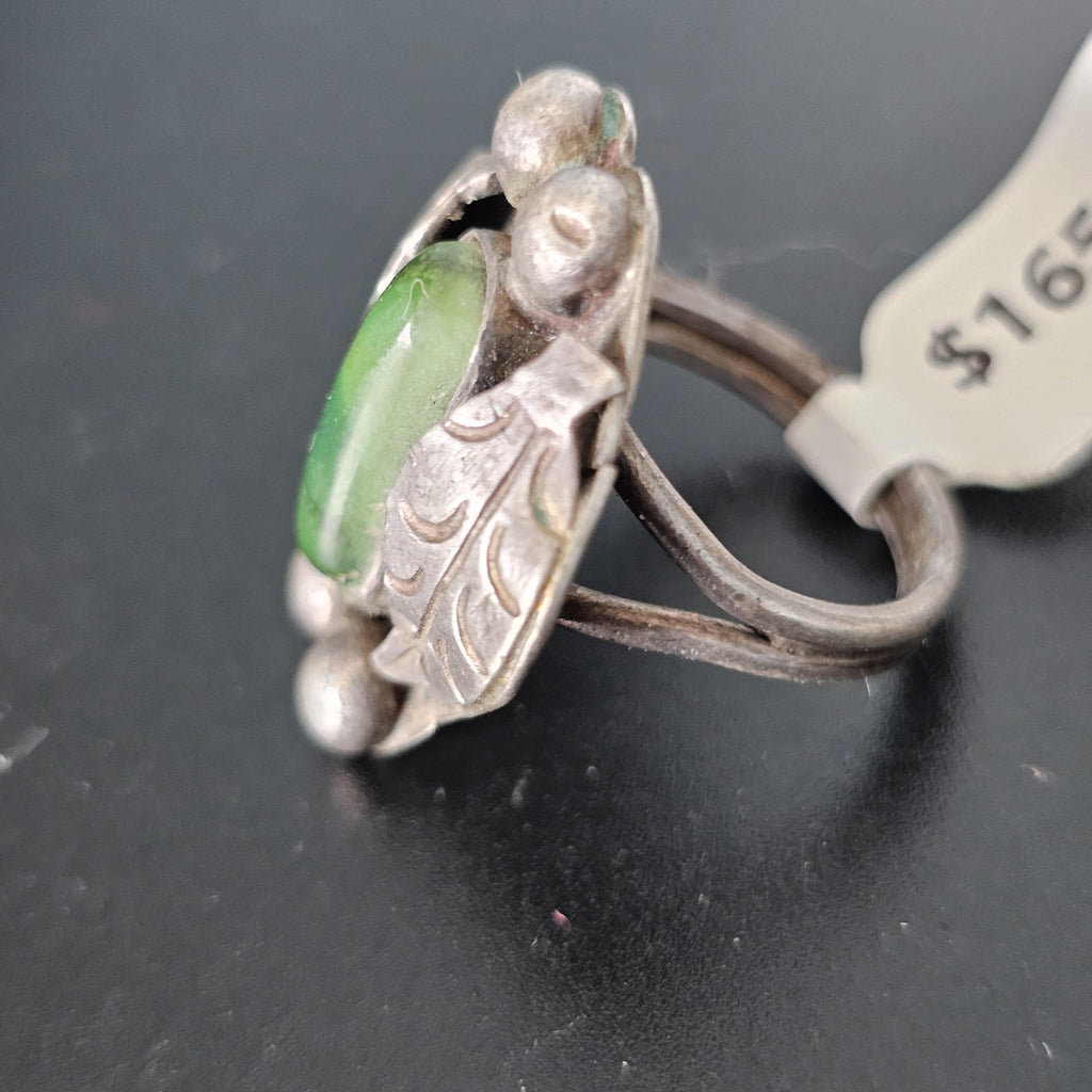 Cerillos Turquoise Vintage Native Ring Old Pawn Size 7 1/2 JR 39