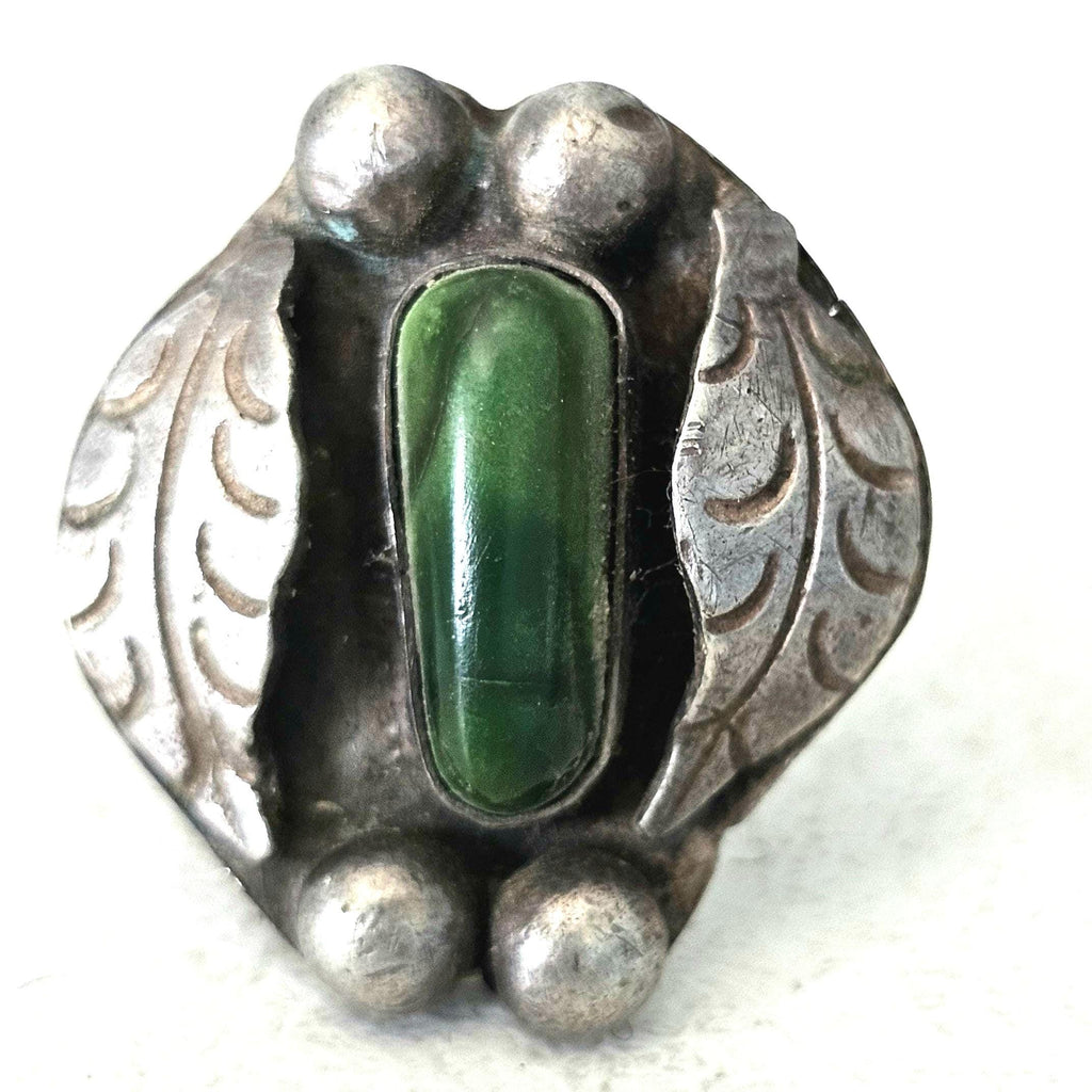 Cerillos Turquoise Vintage Native Ring Old Pawn Size 7 1/2 JR 39