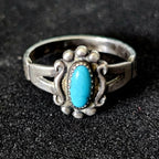 1940s Bell Trading Post Turquoise Vintage Native Ring Old Pawn Size 6 JR 469