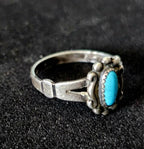 1940s Bell Trading Post Turquoise Vintage Native Ring Old Pawn Size 6 JR 469