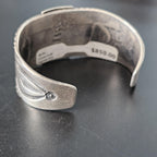 Vintage Silver Native Turquoise Cuff Old Pawn 7" wrist  JB  83