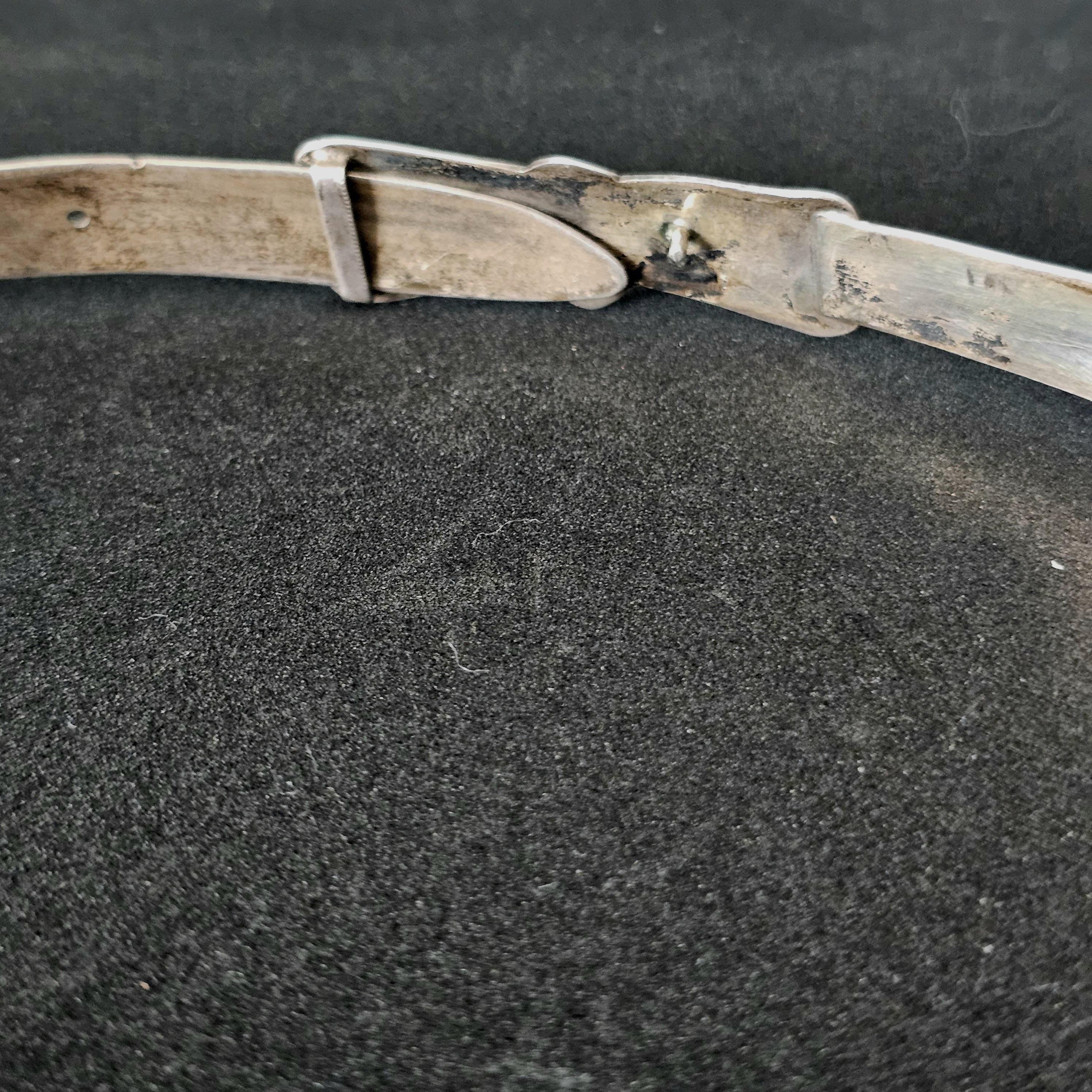1950s Sterling Turquoise & Coral Hatband Old Pawn. JH 144