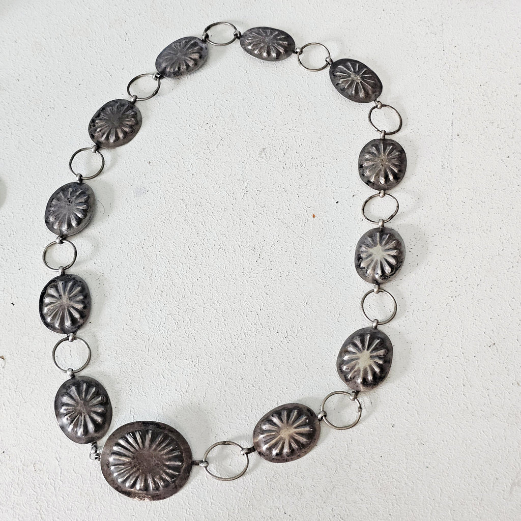 Vintage Concho Sterling Hatband Old Pawn. JH 152