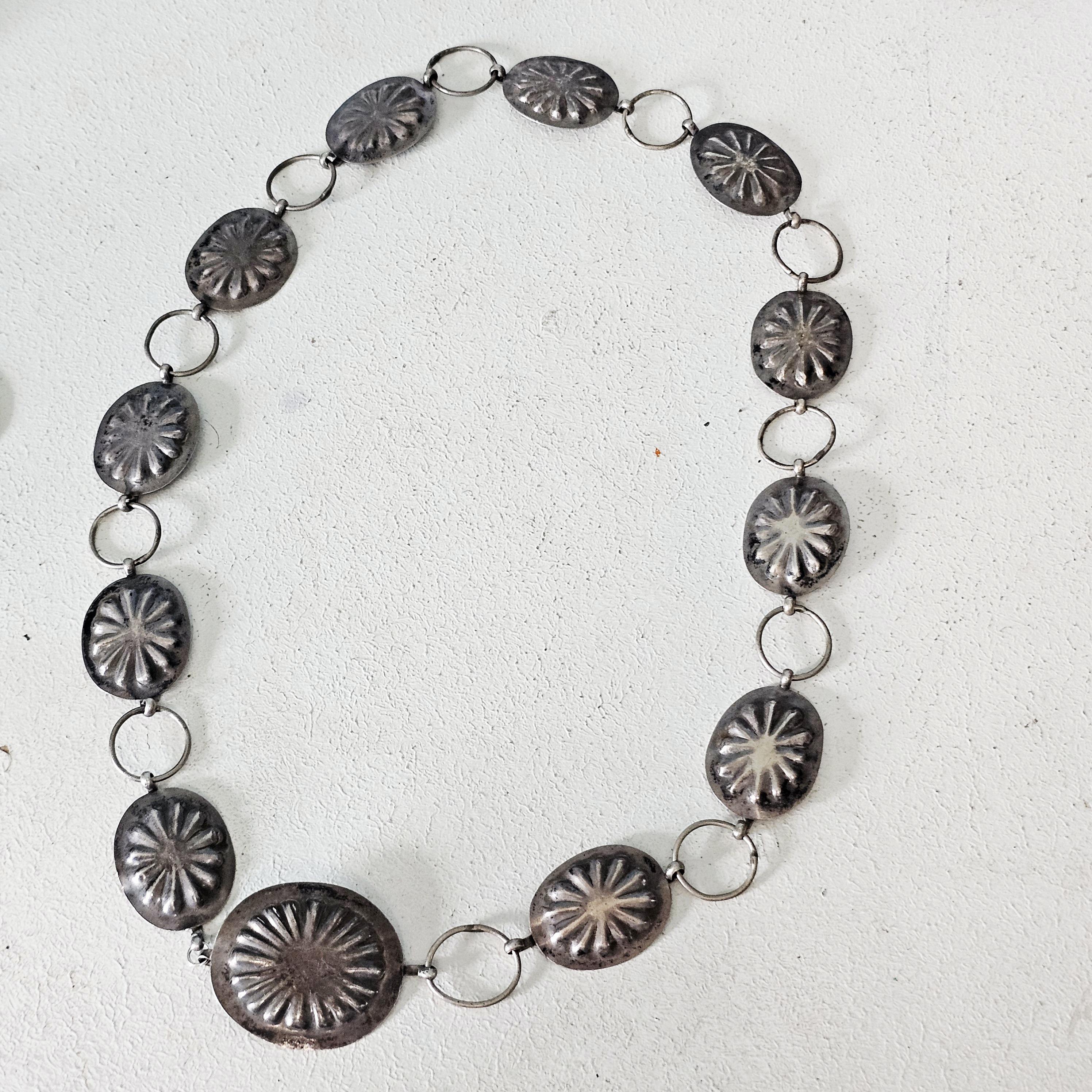 Vintage Concho Sterling Hatband Old Pawn. JH 152