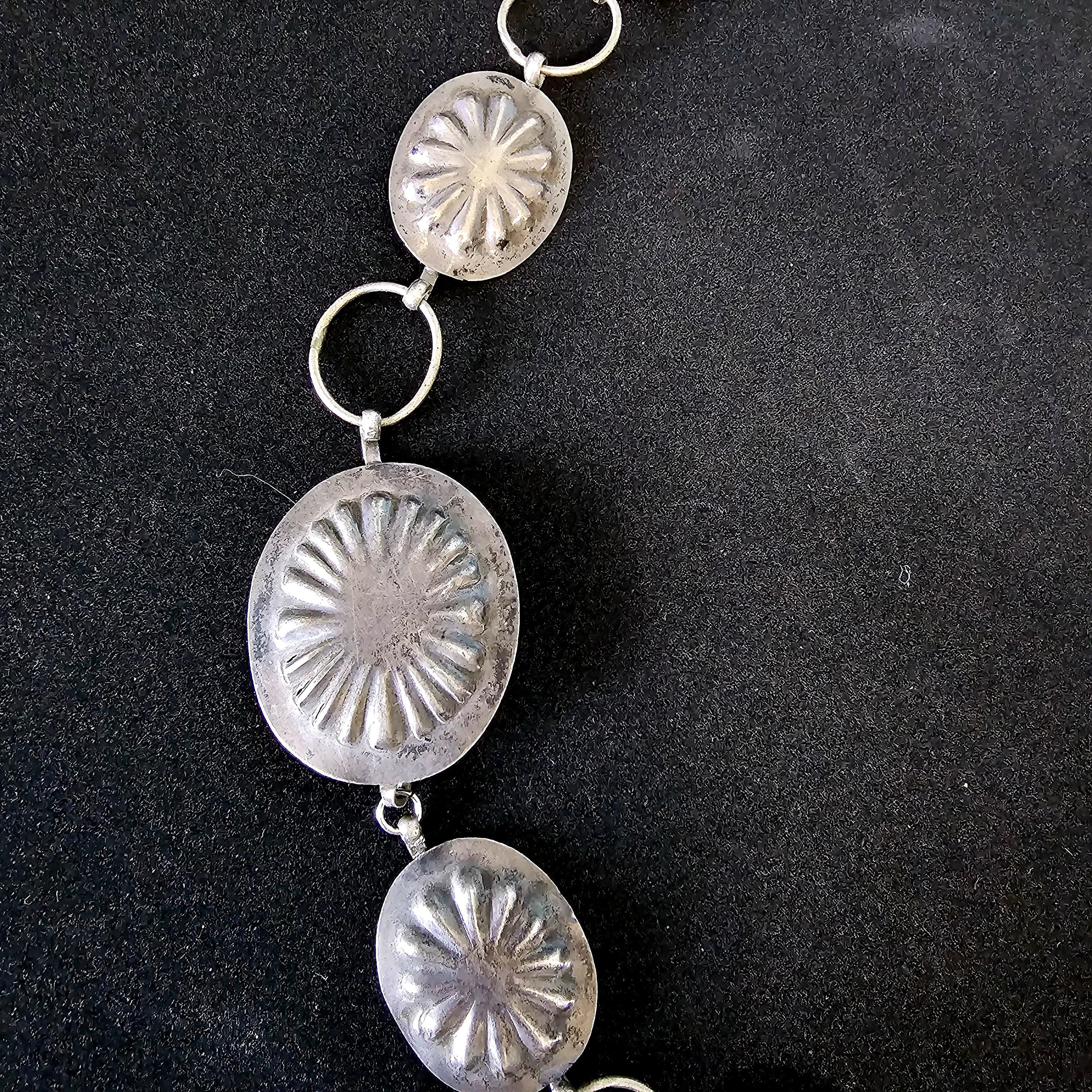 Vintage Concho Sterling Hatband Old Pawn. JH 152