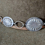 Vintage Concho Sterling Hatband Old Pawn. JH 152