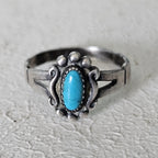 1940s Bell Trading Post Turquoise Vintage Native Ring Old Pawn Size 6 JR 469