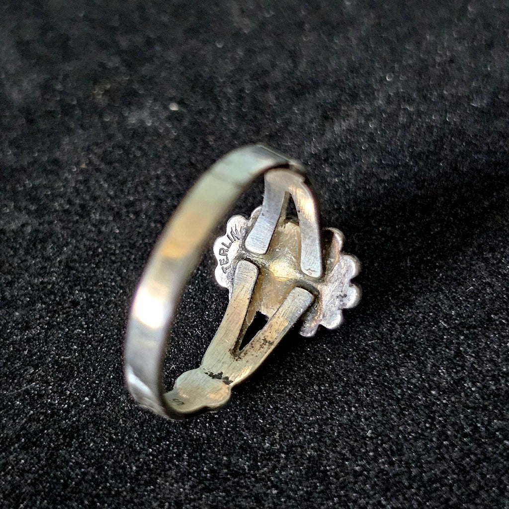 1940s Bell Trading Post Turquoise Vintage Native Ring Old Pawn Size 6 JR 469