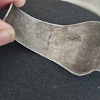 1920s Cerillos Ingot Silver Whirling Logs Native Cuff Bracelet Coin Silver. 7" wrist. JB 102