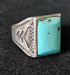 1940s Bell Thunderbird Vintage Native Ring Sterling Old Pawn Size 12 JR 476