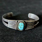 1930s Turquoise Vintage Native Cuff Old Pawn fits 6 1/2" wrist JB 245