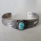 1930s Turquoise Vintage Native Cuff Old Pawn fits 6 1/2" wrist JB 245