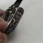 1930s Blue Turquoise Harvey Era Sterling Native  Vintage Cuff JB 266 6 3/4" wrist