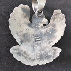Big Thunderbird Turquoise Native Pendent Old Pawn Sterling # JPN 137