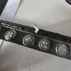Vintage Sterling & Leather Native Hatband Old Pawn. JH 155
