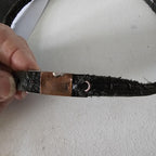 Vintage Sterling & Leather Native Hatband Old Pawn. JH 155