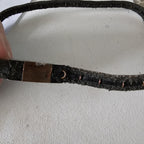 Vintage Sterling & Leather Native Hatband Old Pawn. JH 155