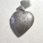 Engraved Silver Locket Pendent Sterling # JPN 140