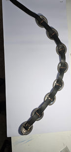 Vintage Concho Belt Sterling & Turquoise Navajo Old Pawn. JBL 157