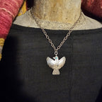 1930s Silver & Turquoise Thunderbird Necklace Vintage Old Pawn JN 806