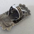 Long Green Turquoise Vintage Ring Old Pawn Size 10 1/2  JR 445