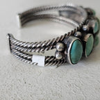 Zuni Butterfly Design Turquoise Sterling Silver Cuff Bracelet 6 1/2" wrist JB 255