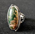 1930s Cerrillos Turquoise Native Ring Size 8 Old Pawn. JR 642