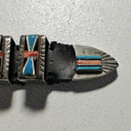 Zuni Inlay Turquoise Vintage Ranger Set Old Pawn JBL 155