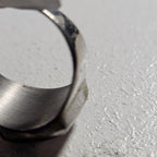 Onyx Zuni Inlay Vintage Sterling Ring Size 10 Old Pawn JR 627