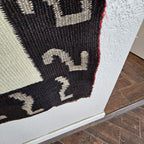 Authentic Vintage Navajo Dazzler Rug Whirling Logs  66" x 58" C1930s W 197