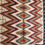 Authentic Vintage Navajo Dazzler Rug Whirling Logs  66" x 58" C1930s W 197