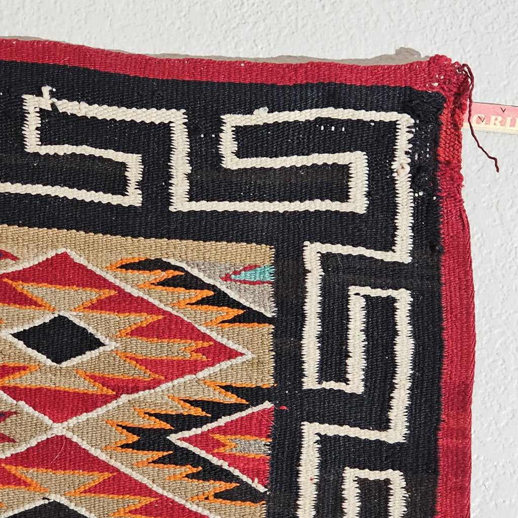 Authentic Vintage Navajo Fancy Dazzler Rug 72" x 38" C1930s W 202