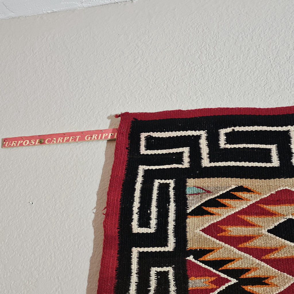 Authentic Vintage Navajo Fancy Dazzler Rug 72" x 38" C1930s W 202