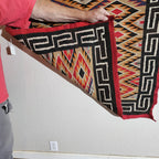 Authentic Vintage Navajo Fancy Dazzler Rug 72" x 38" C1930s W 202