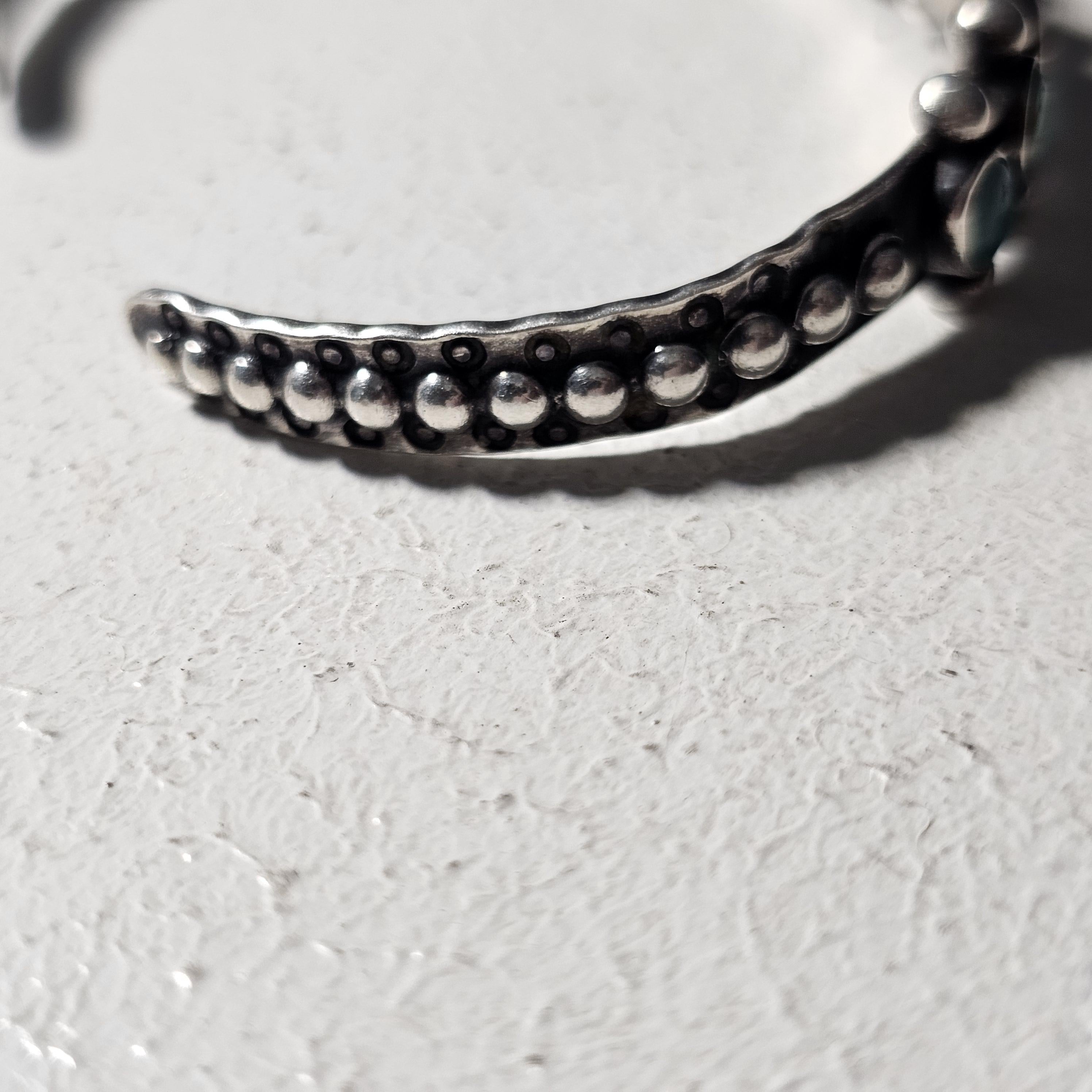 Amazing Zuni Snakeyes Turquoise Sterling Silver Bracelet 6 3/4" JB 274