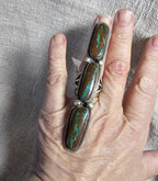 Long Ricky Marinez Royston Turquoise Vintage Ring Size 8 JR 649