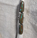 Long Ricky Marinez Royston Turquoise Vintage Ring Size 8 JR 649