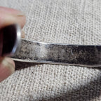 1920s Hand Forged Ingot Whirling Log Sterling Cuff  6 1/2" wrist  JB 296