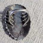 1930s Big Zuni Cluster Old Greasy Blue Turquoise Vintage Ring Old Pawn Size 10  JR 656