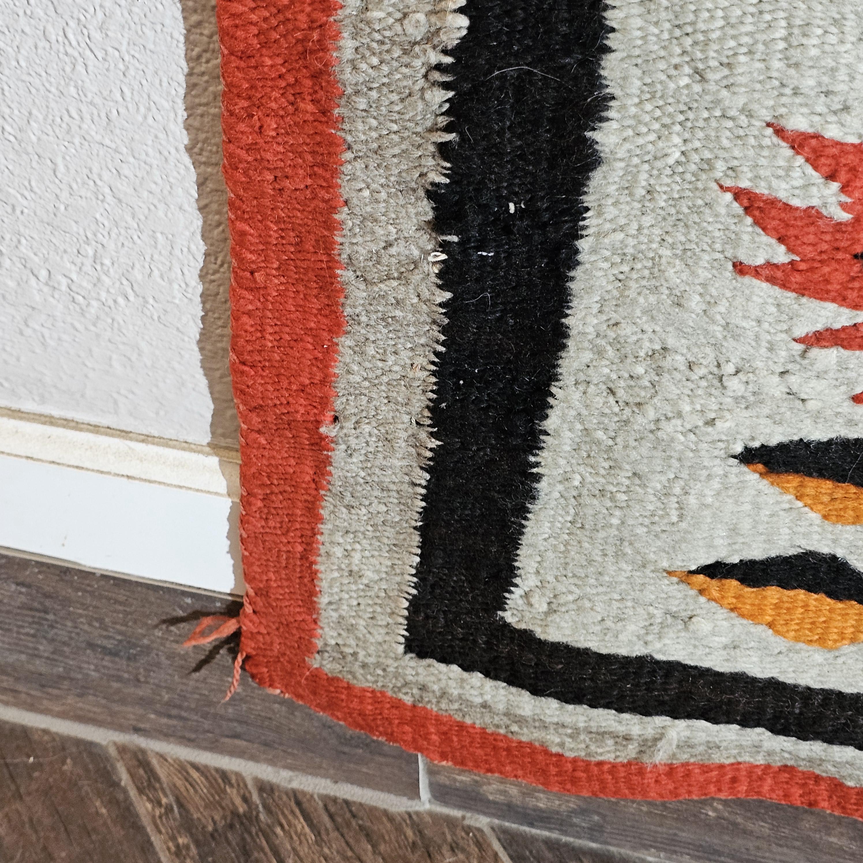 Authentic Vintage Navajo Rug Dazzler Pound Rug 63" x 84" C1930s W 176