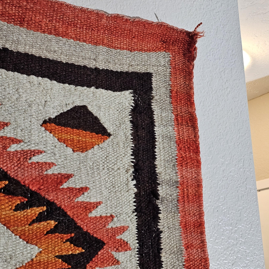 Authentic Vintage Navajo Rug Dazzler Pound Rug 63" x 84" C1930s W 176