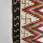 Authentic Vintage Navajo Dazzler Rug Whirling Logs  66" x 58" C1930s W 197