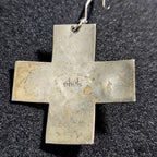Vintage Silver Turquoise Cross Native Earrings JE 646