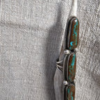Long Ricky Marinez Royston Turquoise Vintage Ring Size 8 JR 649