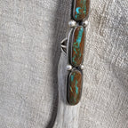 Long Ricky Marinez Royston Turquoise Vintage Ring Size 8 JR 649